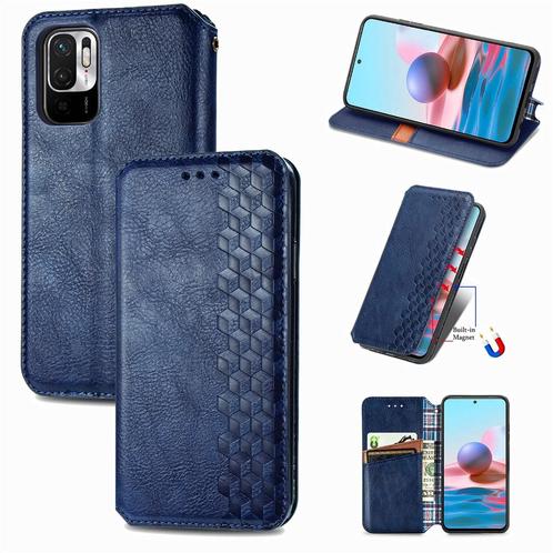 Luxe PU Lederen Wallet Case Set voor Redmi Note 10 5G _Blauw, Telecommunicatie, Mobiele telefoons | Hoesjes en Frontjes | Overige merken
