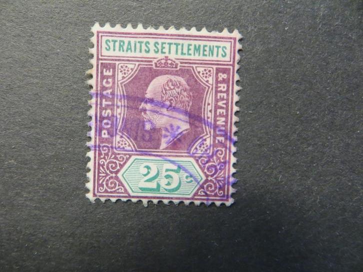 A06084: Straits Settlements EVII 25 c MCA, Postzegels en Munten, Postzegels | Azië, Ophalen of Verzenden