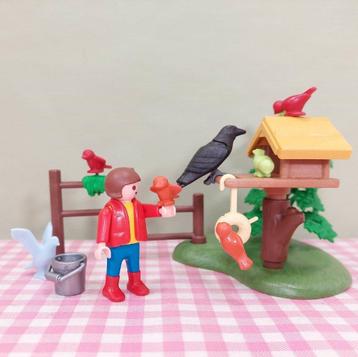 Playmobil 4203 meisje met vogelvoederhuisje vogels bosdieren beschikbaar voor biedingen