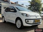 Volkswagen Up! 1.0 high up! White, Euro 5, Gebruikt, 4 stoelen, Leder en Stof