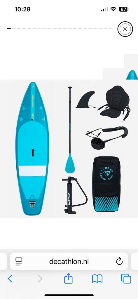 Opblaasbare sup te koop, Watersport en Boten, Suppen, Zo goed als nieuw, Ophalen