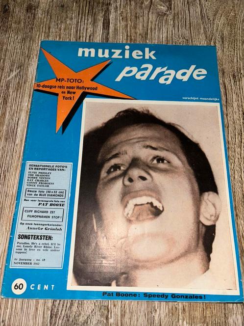 Muziek parade 1962 no 63, Verzamelen, Muziek, Artiesten en Beroemdheden, Gebruikt, Boek, Tijdschrift of Artikel, Ophalen of Verzenden