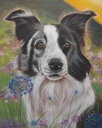 OPRUIMING schilderij border collie 332 - eigen werk  honden, Ophalen of Verzenden