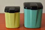 Set van 2 retro vintage jaren 50 / jaren 60 voorraadpotten, Huis en Inrichting, Keuken | Potten en Pannen, Ophalen of Verzenden