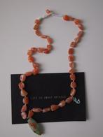 Halsketting Agaat, bloedkoraal Hand gemaakt Nieuwstaat, Met hanger, Verzenden, Nieuw, Oranje