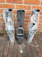 Zinken ondereinden hemelwaterafvoren met bladvanger/afscheid, Nieuw, Ophalen of Verzenden, Zink, Minder dan 2 meter