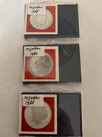 3 keer 50 gulden zilver beatrix in PROOF met certificaat, Ophalen of Verzenden, Koningin Beatrix, 50 gulden, Zilver