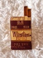 WINSTON : Vintage, emaille  sigaretten pin, Verzenden, Gebruikt, Merk, Speldje of Pin