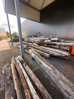 Oude houten spanten en balken, Tuin en Terras, Palen, Balken en Planken, Ophalen, Gebruikt, Hardhout, 250 cm of meer