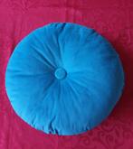 Kussen Aqua Blauw Zachte Velvet, Ophalen of Verzenden, Nieuw, Blauw, Rond