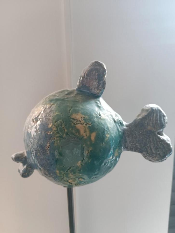 Kunstwerk "als een vis in het water", Antiek en Kunst, Kunst | Beelden en Houtsnijwerken, Ophalen