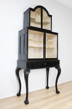 Antieke Engelse Victoriaanse vitrinekast 19e eeuw klassiek, Gebruikt, Geen, Antiek Victoriaans klassiek, Glas