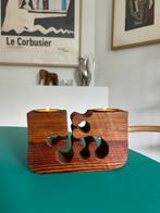 Midcentury Gunnar Kanevad theelichthouder, Huis en Inrichting, Ophalen of Verzenden, Hout, Minder dan 25 cm