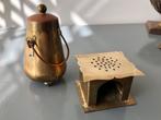 Koperen miniaturen, kandelaar en veegblik handgemaakt, Ophalen of Verzenden, Koper