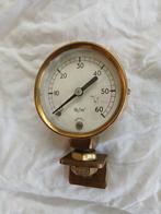 Manometer Drukmeter Messing Oliedrukmeter Lister e.d., Ophalen of Verzenden, Gebruikt