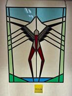 Art Deco Glas in Lood Paneel, Ophalen of Verzenden