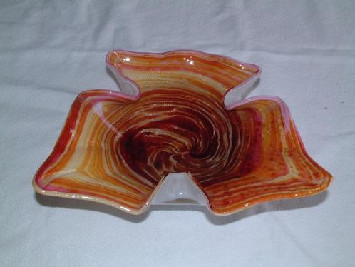Gave jaren 60 Murano Venetiaanse schaal goud oranje geel, Verzamelen, Overige Verzamelen, Ophalen of Verzenden