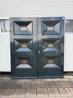 Dubbele mahonie voordeur – Landelijke stijl, Doe-het-zelf en Verbouw, Platen en Panelen, Ophalen, Gebruikt, Overige materialen