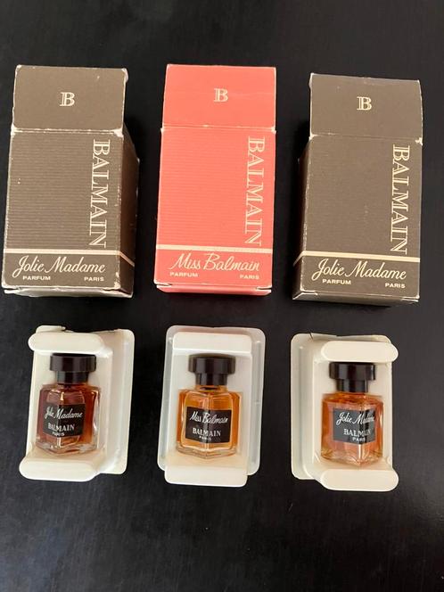 Vintage Balmain parfum Jolie Madame, Miss Balmain miniatuur, Sieraden, Tassen en Uiterlijk, Uiterlijk | Parfum, Gebruikt, Ophalen of Verzenden