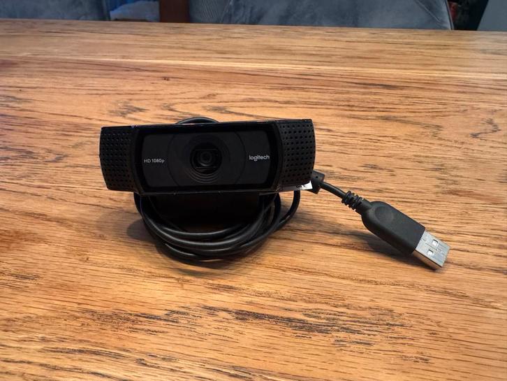 Logitech C920 Webcam - Full HD, Computers en Software, Webcams, Gebruikt, Bedraad, ChromeOS, MacOS, Windows, Monitorclip, Ophalen of Verzenden