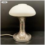 Vintage Space Age tafellamp - VEB Narva - DDR - Chroom Glas, Minder dan 50 cm, Gebruikt, Ophalen, Glas