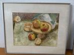 Aquarel fruit stilleven - Helen Roozeman, Minder dan 50 cm, Oorspronkelijke maker, Ophalen of Verzenden, Zo goed als nieuw
