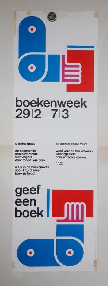 Boekenweek Total Design Benno Wissing Poster beschikbaar voor biedingen