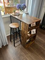 Leuke Bartafel met 2 barkrukken!, Huis en Inrichting, Barren, Ophalen of Verzenden, Zo goed als nieuw