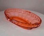 Mooi zwaar vintage roze glas schaal, Ophalen of Verzenden