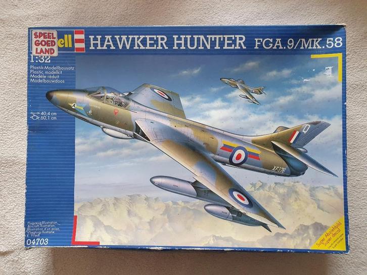 Revell 1/32 Hawker Hunter FGA.9 / Mk.58, Hobby en Vrije tijd, Modelbouw | Vliegtuigen en Helikopters, Nieuw, Vliegtuig, Groter dan 1:72
