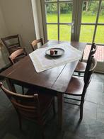 Thonet houten eettafel met 6 stoelen, Huis en Inrichting, Complete eetkamers, 4 tot 6 stoelen, Gebruikt, Ophalen