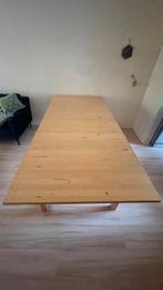 Uitschuifbare houten eettafel - 6 tot 12 personen, Ophalen, Gebruikt