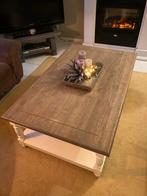 Salontafel Eiken Blad oil grey en witte poten, Huis en Inrichting, Tafels | Salontafels, Ophalen, 100 tot 150 cm, Eikenhout, 50 tot 100 cm