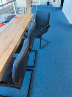 8 Vergaderstoelen - nette set!, Huis en Inrichting, Stoelen, Ophalen, Gebruikt, Blauw, Metaal