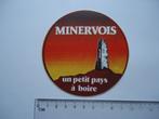 sticker Minervois retro wijn Zuid Frankrijk france vakantie, Verzamelen, Stickers, Overige typen, Zo goed als nieuw, Verzenden