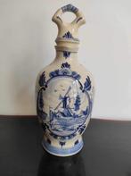 Antieke Delfts blauwe kan / fles met stop 'Erven Lucas Bols', Antiek en Kunst, Antiek | Keramiek en Aardewerk, Ophalen of Verzenden