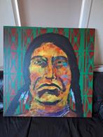 Espen Greger Hagen Schilderij - Indiaan 100x100, Ophalen