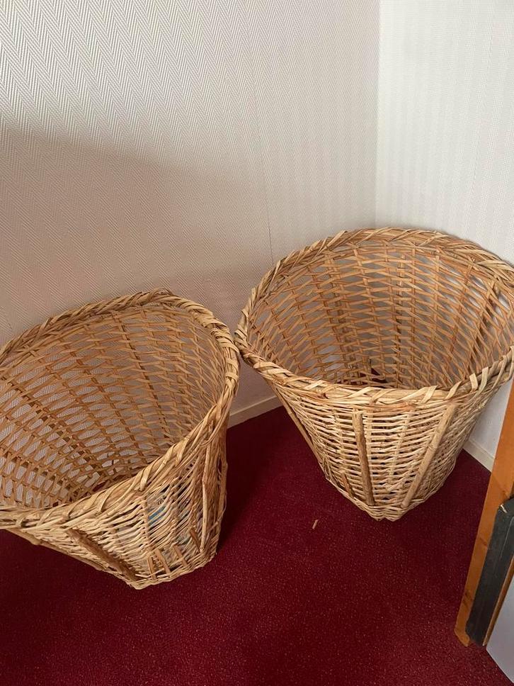 Rieten mand, Huis en Inrichting, Woonaccessoires | Schalen en Manden, Rond, Riet, Ophalen