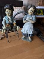 Set van Poppen Beelden, Tuin en Terras, Ophalen of Verzenden, Zo goed als nieuw, Beton, Mensenbeeld