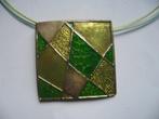 VINTAGE KETTING MET GEEMAILEERDE HANGER, Sieraden, Tassen en Uiterlijk, Antieke sieraden, Verzenden, Overige materialen