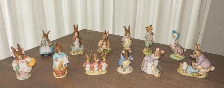Beeldjes Beatrix Potter, Verzamelen, Beelden en Beeldjes, Zo goed als nieuw, Dier, Ophalen of Verzenden