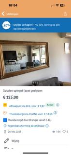 Gouden barok spiegel, Huis en Inrichting, Complete inboedels, Ophalen of Verzenden