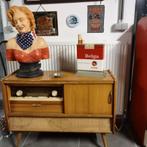 vintage radio en platenspeler in kast, Ophalen, Radio