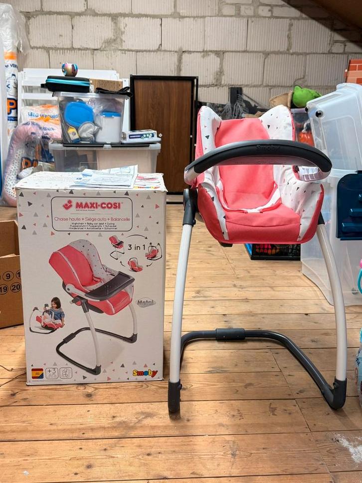 Poppenstoel Maxi-Cosi 3-in-1 met doos, Kinderen en Baby's, Kinderstoelen, Zo goed als nieuw, Overige typen, Ophalen of Verzenden