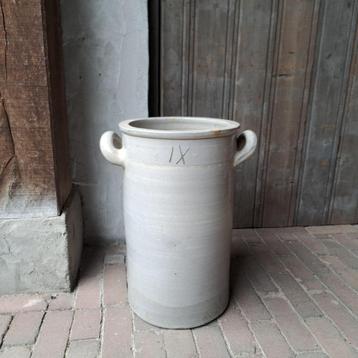 Oude brocante grespot zuurkoolpot hoogte 44cm ø 27cm Etage3  beschikbaar voor biedingen