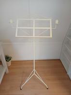 Muziekstandaard wit met 2 kaarsjes, Ophalen, Gebruikt, Muziekstandaard