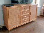 Vintage rotan bamboe dressoir, Ophalen, Gebruikt, 150 tot 200 cm, Rotan, vintage, palm beach, boho, ibiza