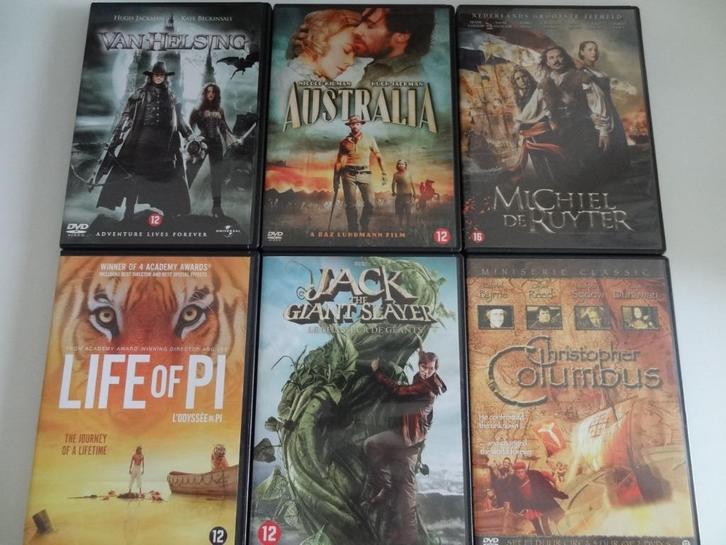 Diverse DVD's avonturenfilms., Cd's en Dvd's, Dvd's | Avontuur, Zo goed als nieuw, Alle leeftijden, Ophalen