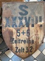 Duits Wo2 metalen kampement bord, Ophalen of Verzenden, Landmacht, Duitsland