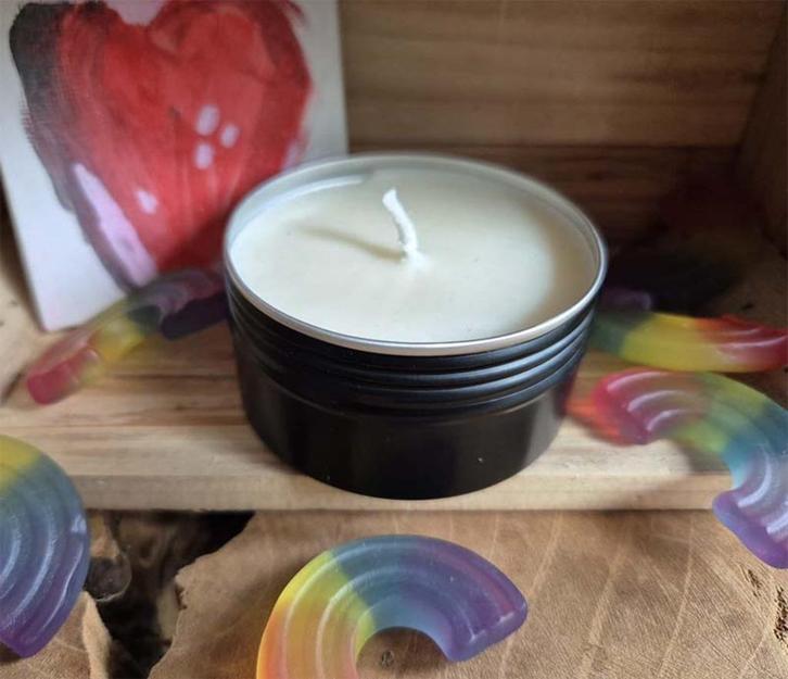 Rainbow Wishes Geurkaars, Huis en Inrichting, Woonaccessoires | Kandelaars en Kaarsen, Nieuw, Minder dan 25 cm, Overige materialen
